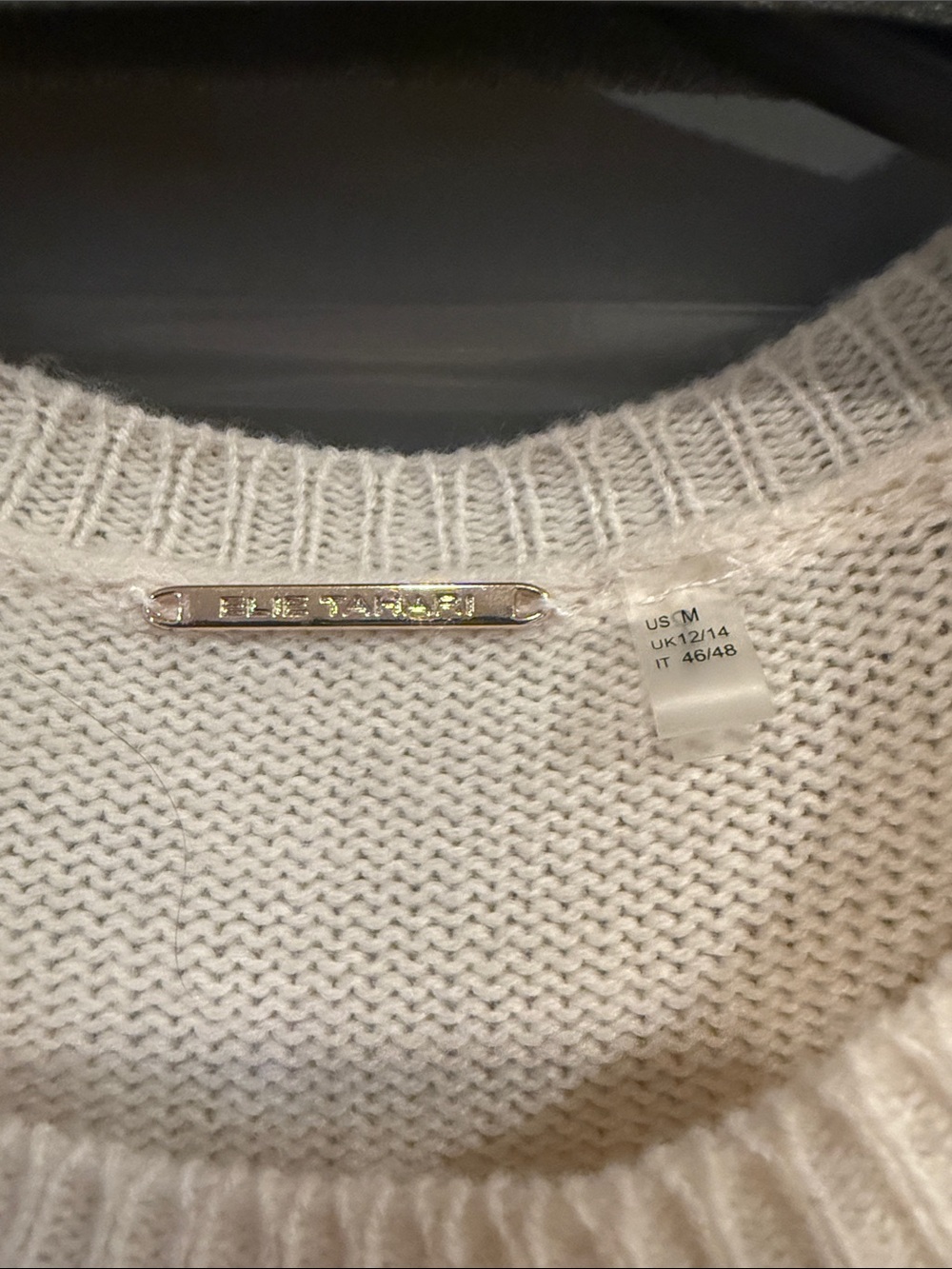 Beaded Embellished Cream Women's Sweater - Picture 2 of 6